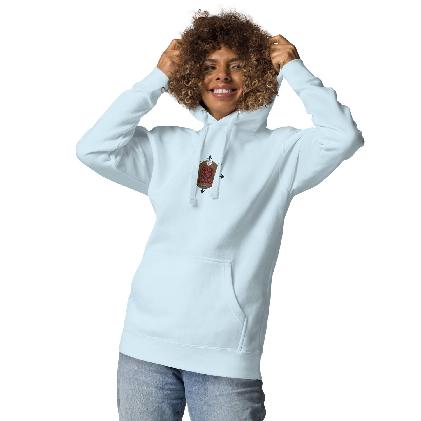 Egbe IRÉ ÀWO Signature Logo 6 ÁJÉ Embroidered Unisex Hoodie