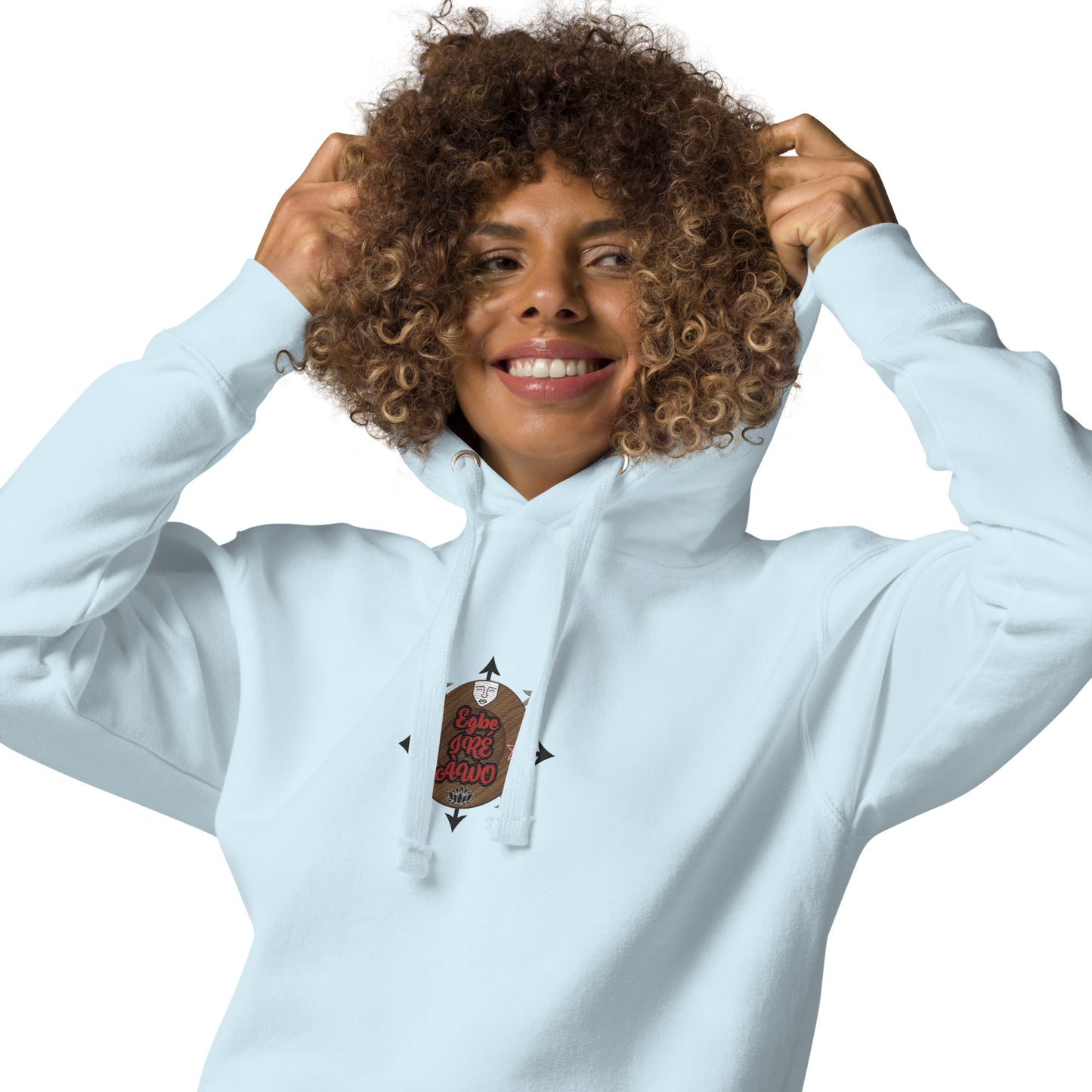 Egbe IRÉ ÀWO Signature Logo 6 ÁJÉ Embroidered Unisex Hoodie