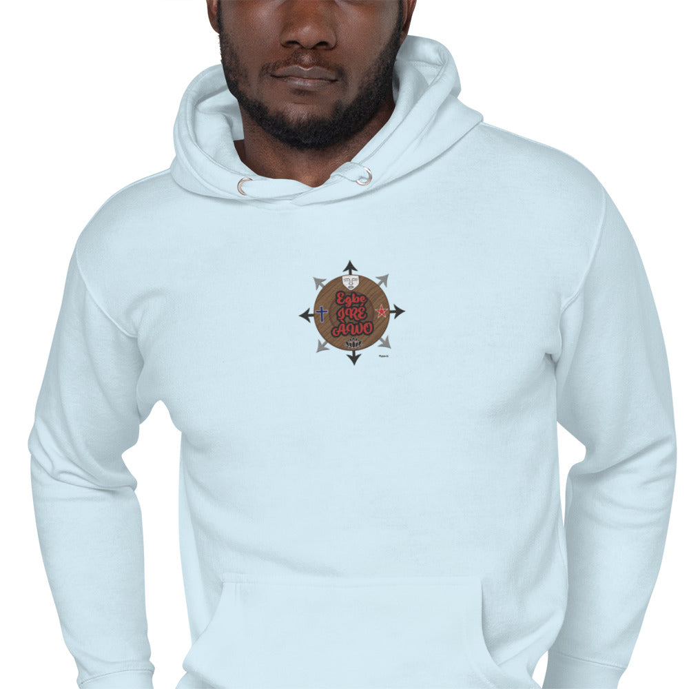 Egbe IRÉ ÀWO Signature Logo 6 ÀWO Embroidered Unisex Hoodie