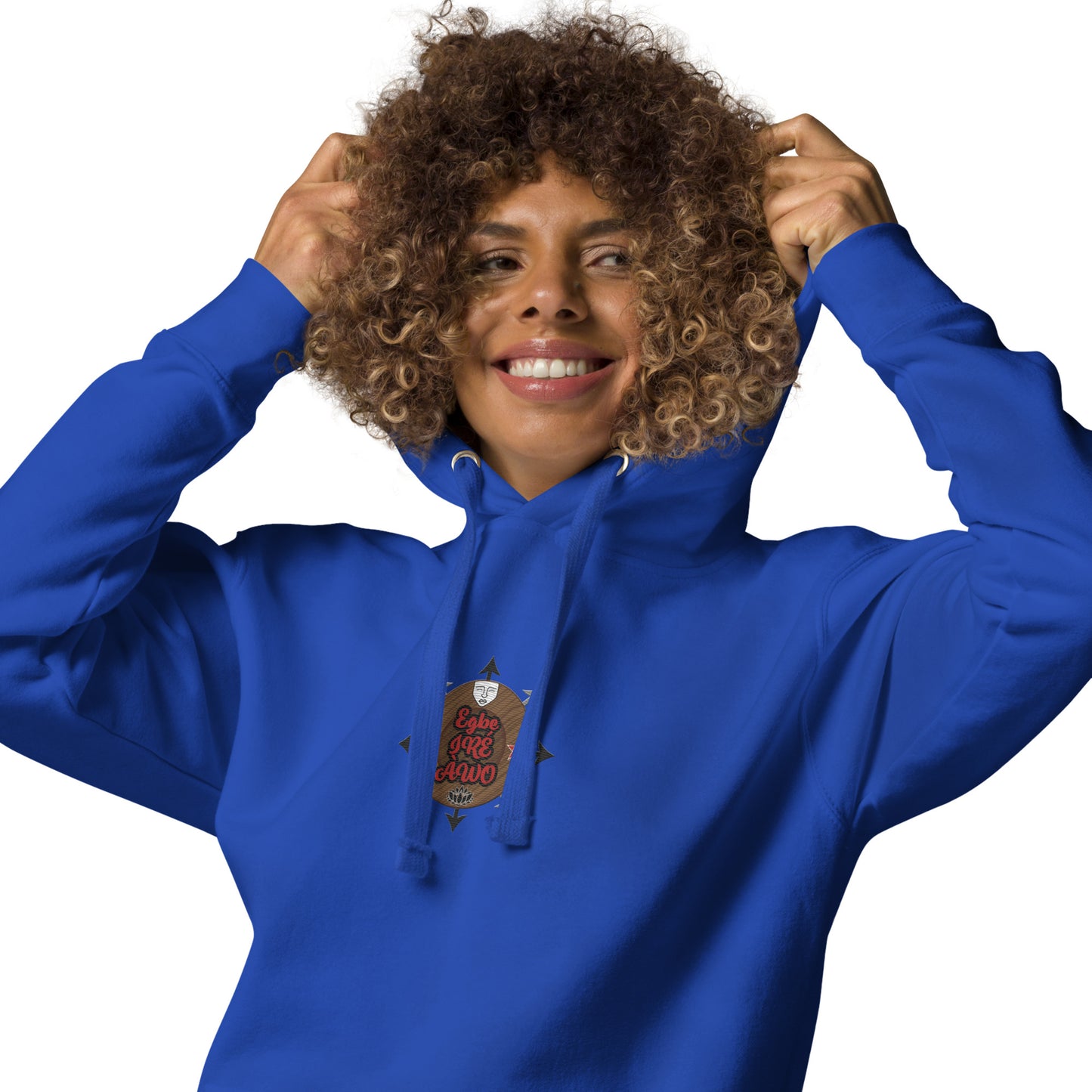 Egbe IRÉ ÀWO Signature Logo 6 ÁJÉ Embroidered Unisex Hoodie