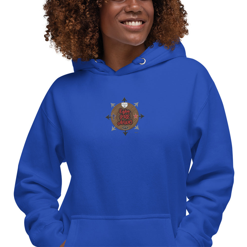 Egbe IRÉ ÀWO Signature Logo 6 ÌYANIFÁ Embroidered Unisex Hoodie