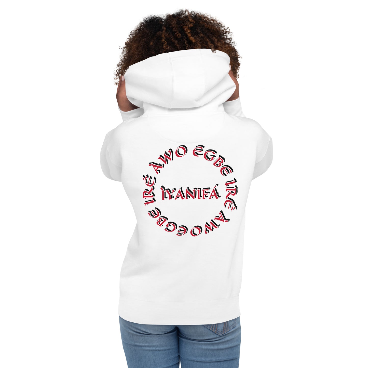 Egbe IRÉ ÀWO Signature Logo 6 ÌYANIFÁ Embroidered Unisex Hoodie