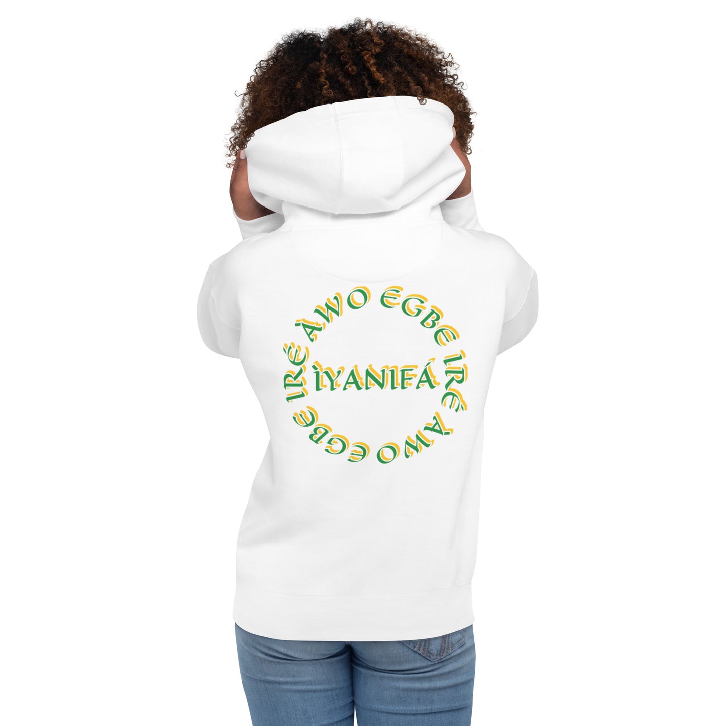 Egbe Iré ÀWO Signature Logo 6 Ifa Lucumi ÌYANIFÁ Embroidered Unisex Hoodie