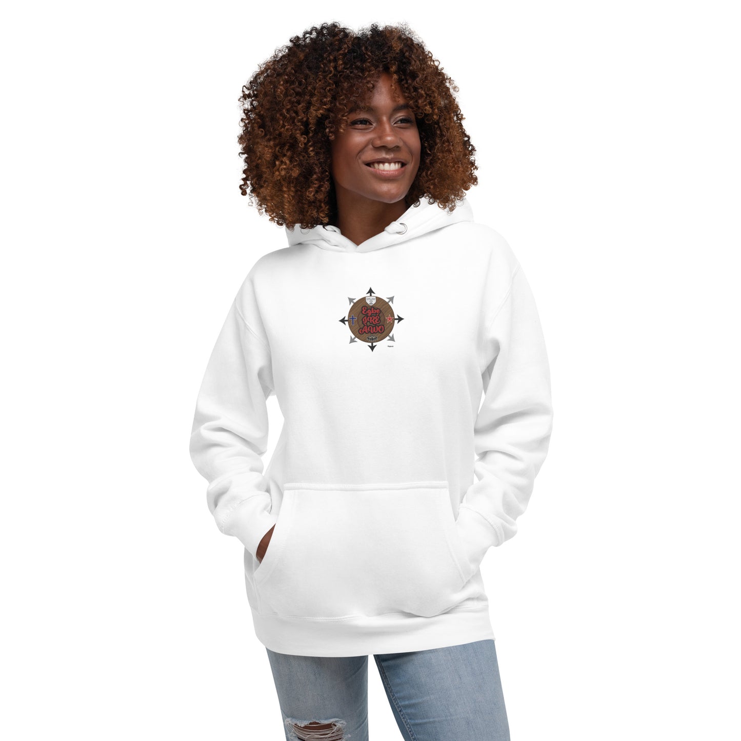 Egbe IRÉ ÀWO Signature Logo 6 ÌYANIFÁ Embroidered Unisex Hoodie