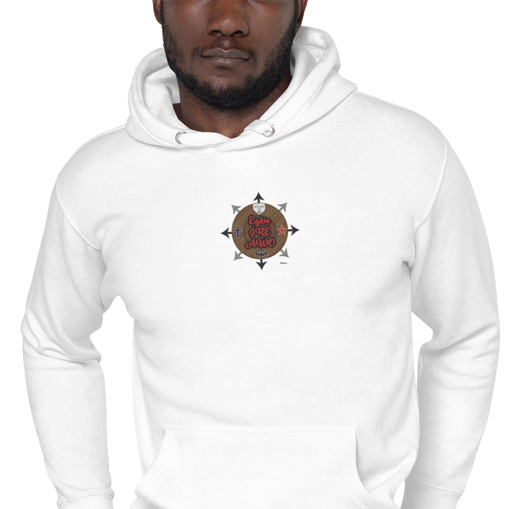 Egbe IRÉ ÀWO Signature Logo 6 ÀWO Embroidered Unisex Hoodie