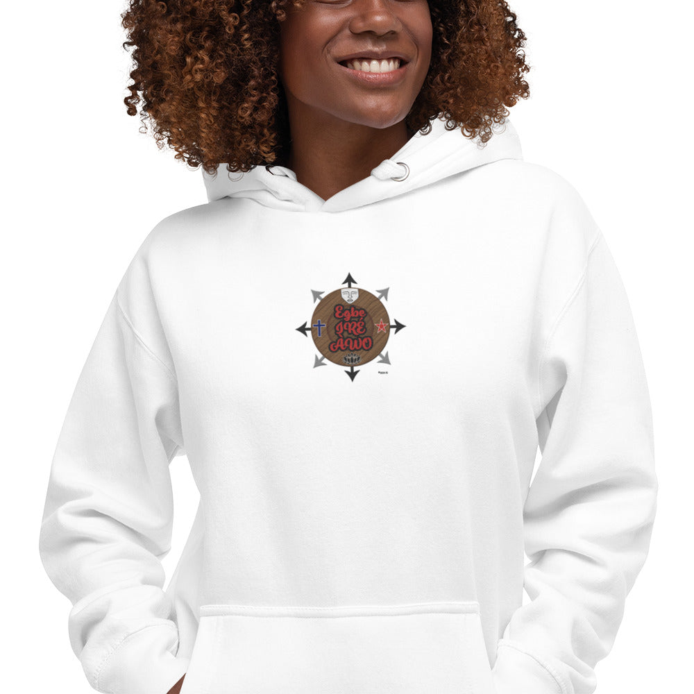 Egbe IRÉ ÀWO Signature Logo 6 ÌYANIFÁ Embroidered Unisex Hoodie