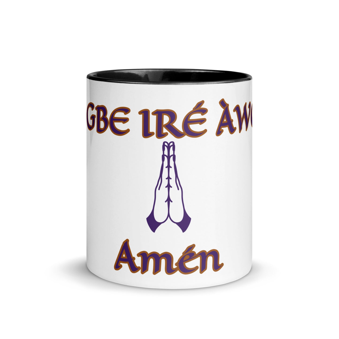 Egbe Amen 2 white Mug with Color Inside