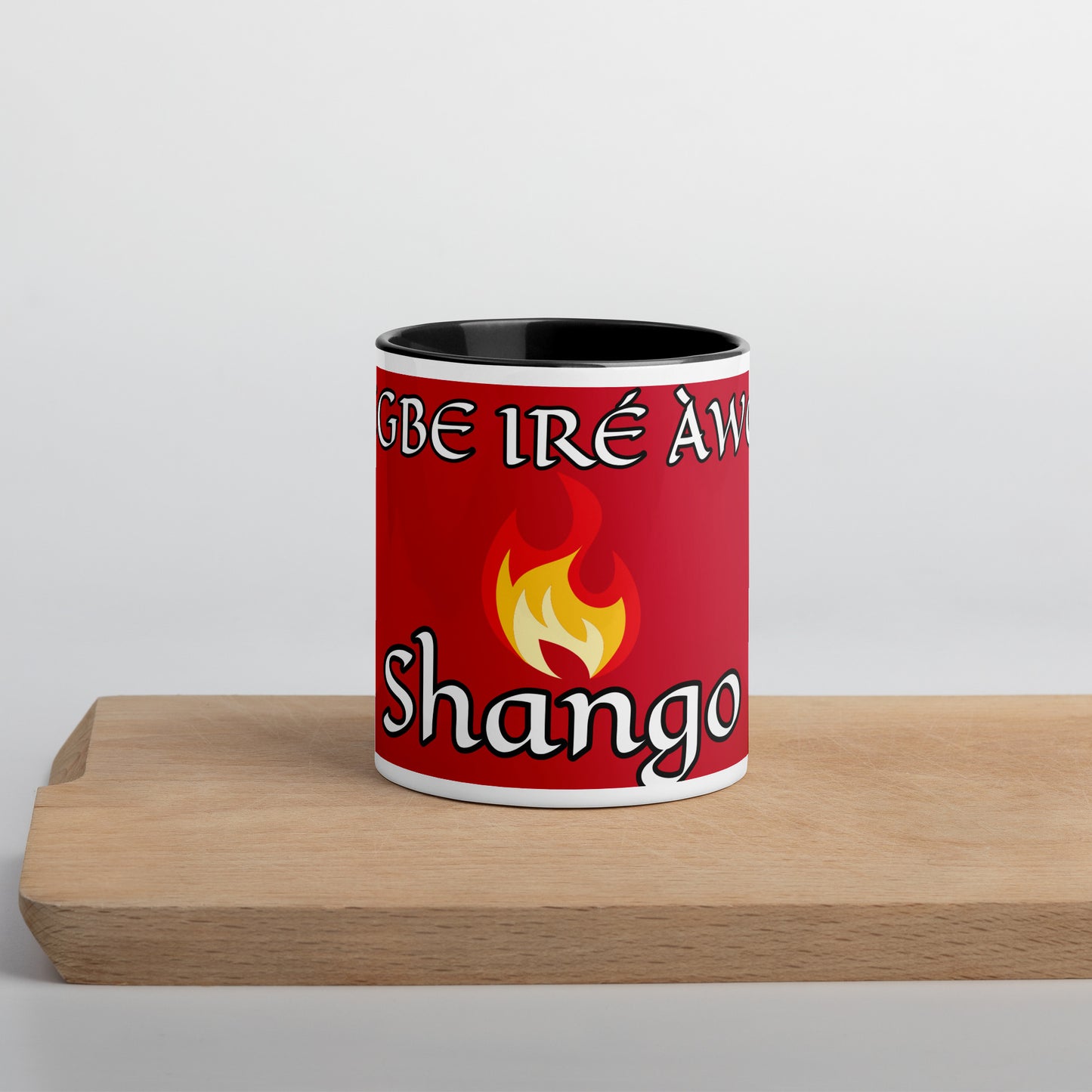 Egbe Shango Red Mug with Color Inside