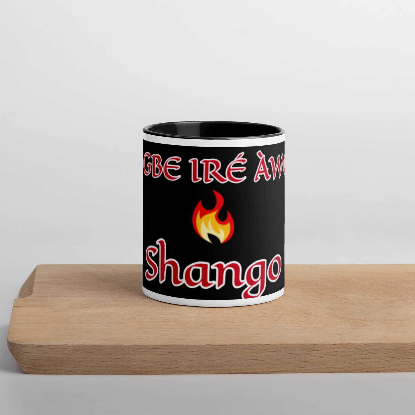 Egbe Shango Black Mug with Color Inside