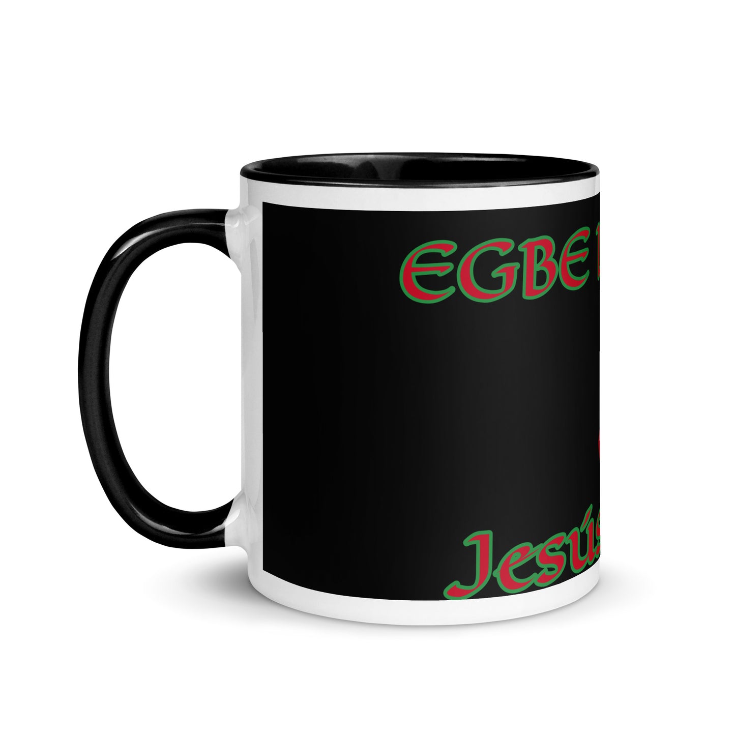 Egbe Jesús Cristo 1 black Mug with Color Inside