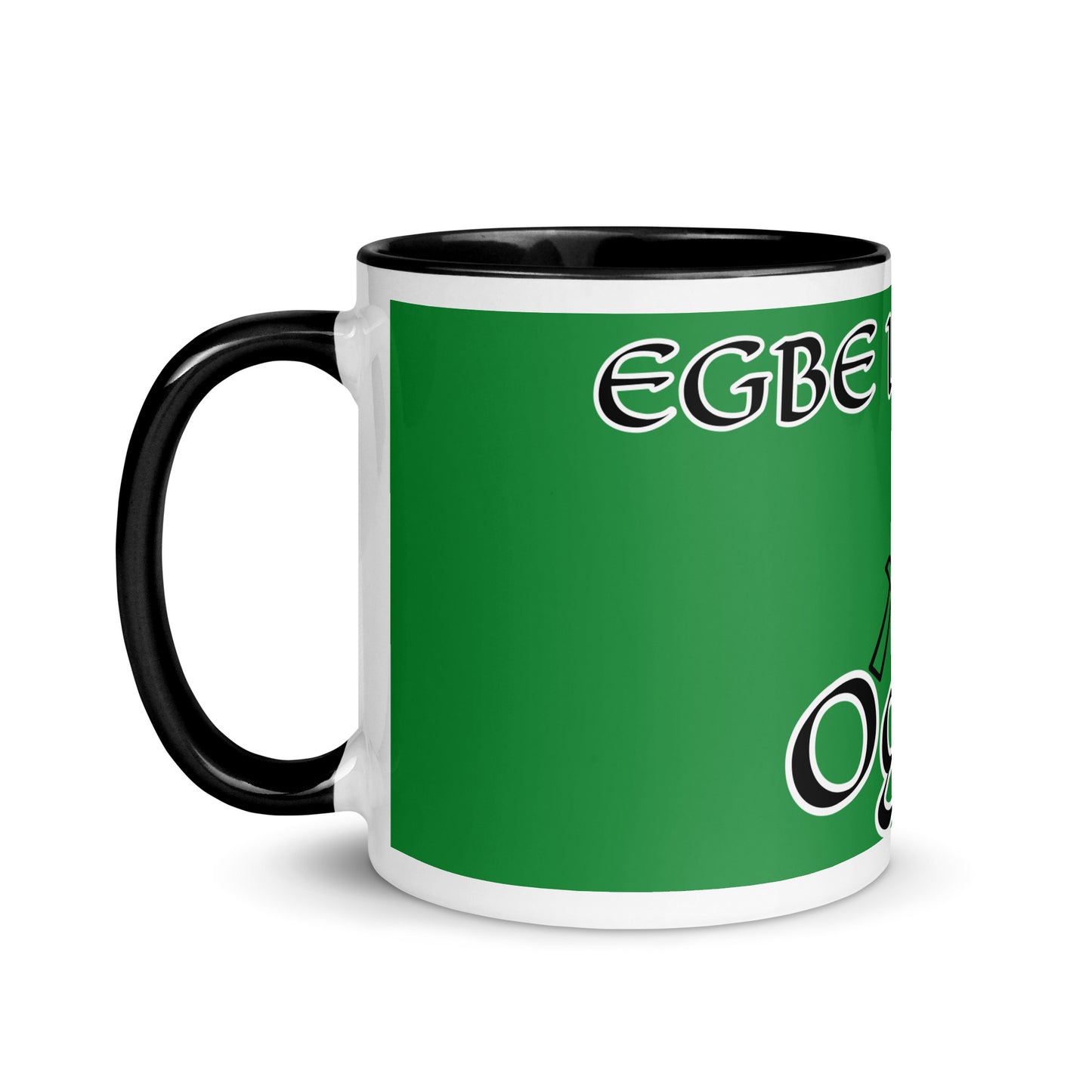 Egbe Ogun Green Mug with Color Inside