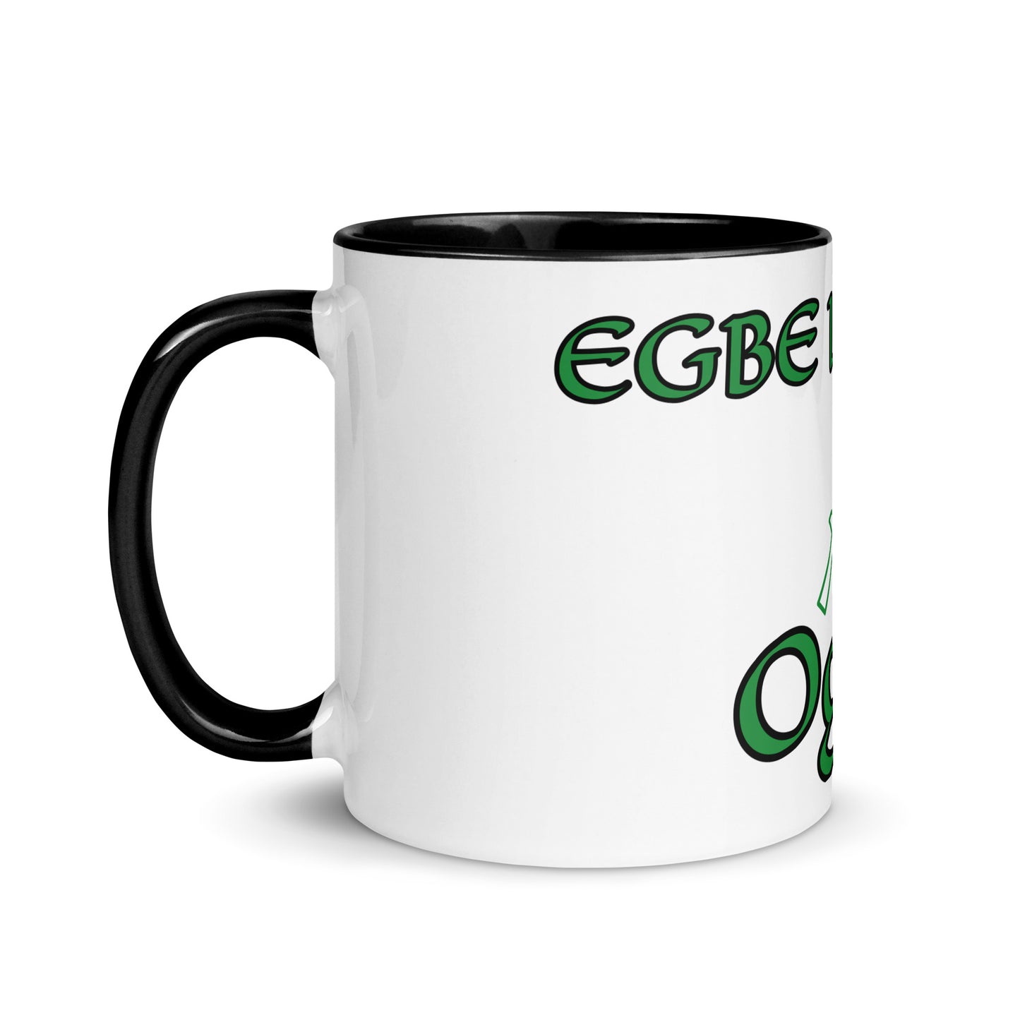 Egbe Ogun White Mug with Color Inside