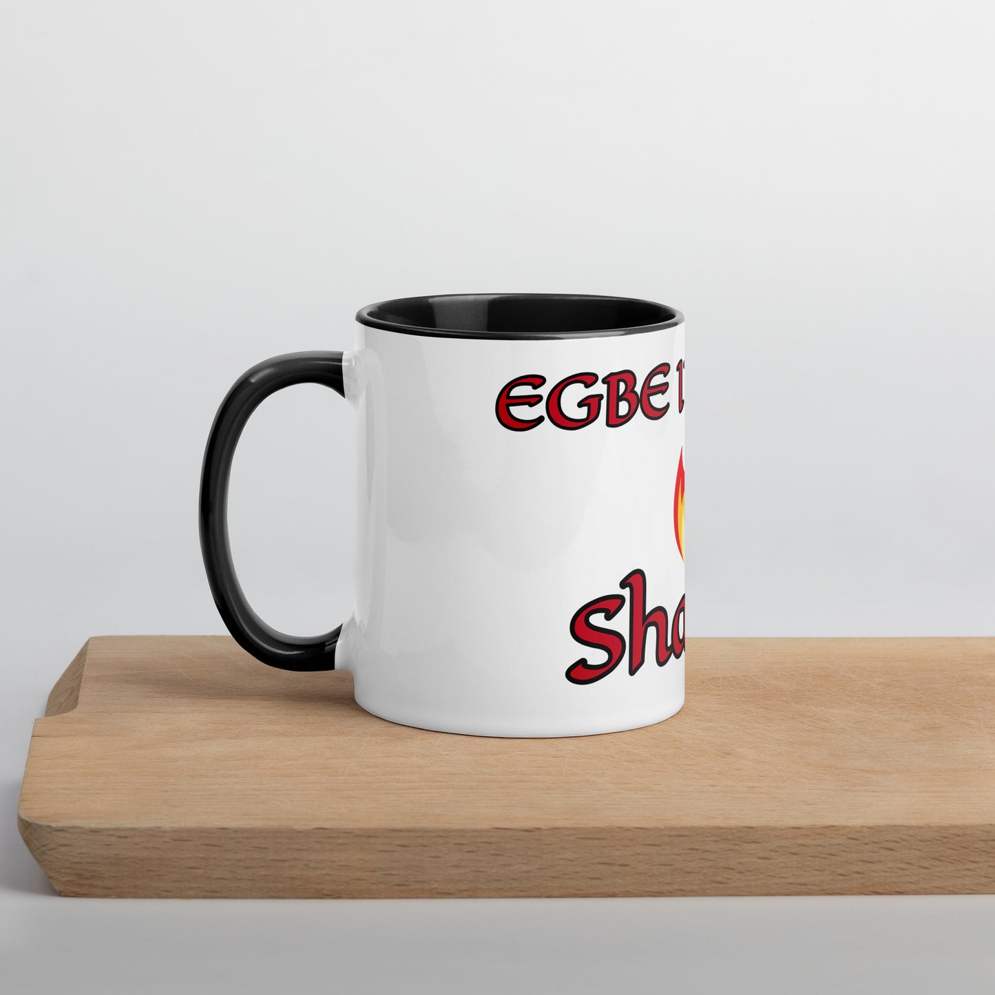 Egbe Shango White Mug with Color Inside