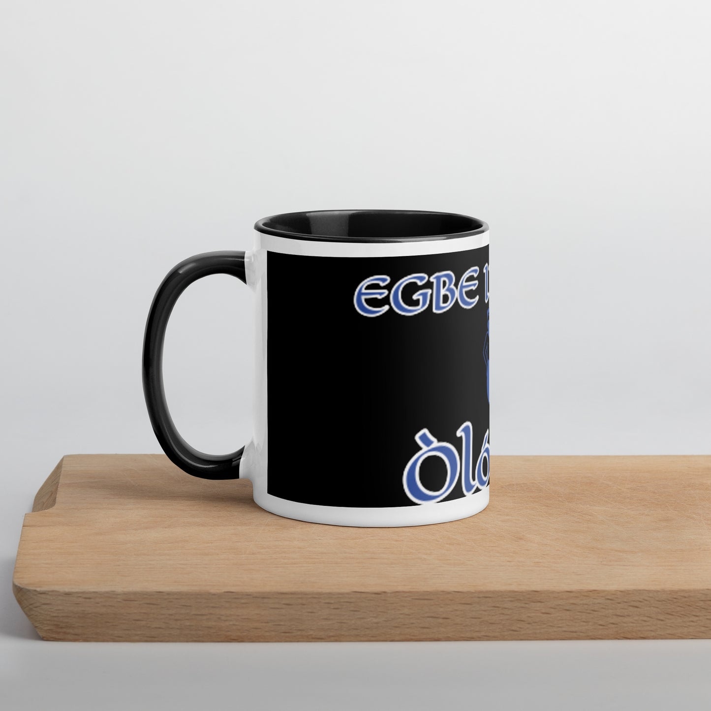 Egbe Olokun black Mug with Color Inside