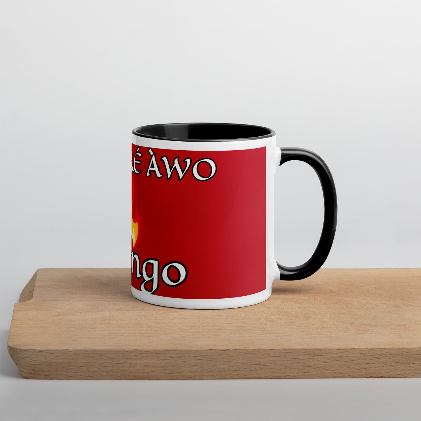 Egbe Shango Red Mug with Color Inside