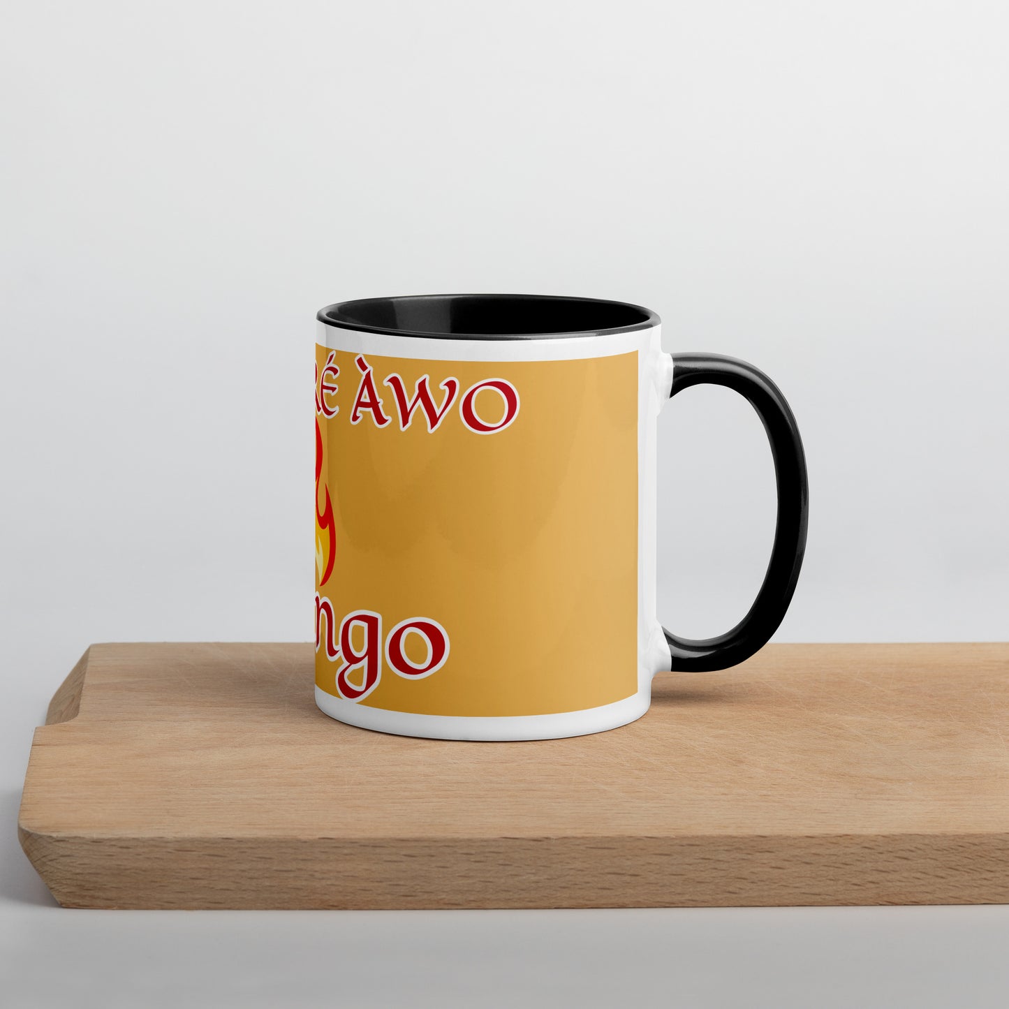 Egbe Shango Gold Mug with Color Inside