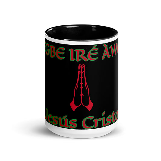 Egbe Jesús Cristo 1 black Mug with Color Inside