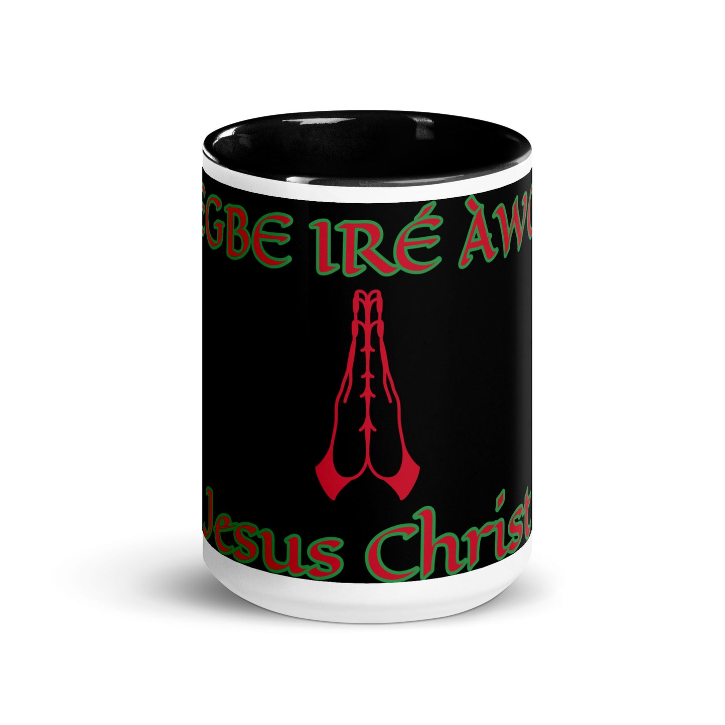 Egbe Jesus Christ 1 black Mug with Color Inside