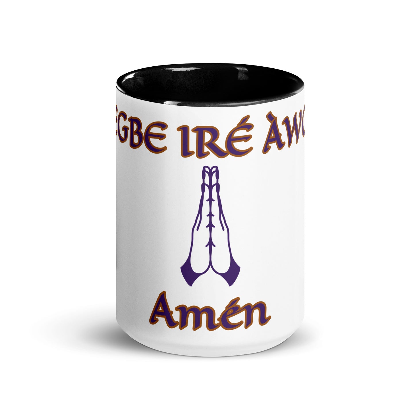 Egbe Amen 2 white Mug with Color Inside