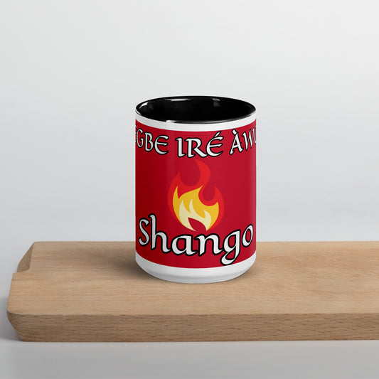 Egbe Shango Red Mug with Color Inside