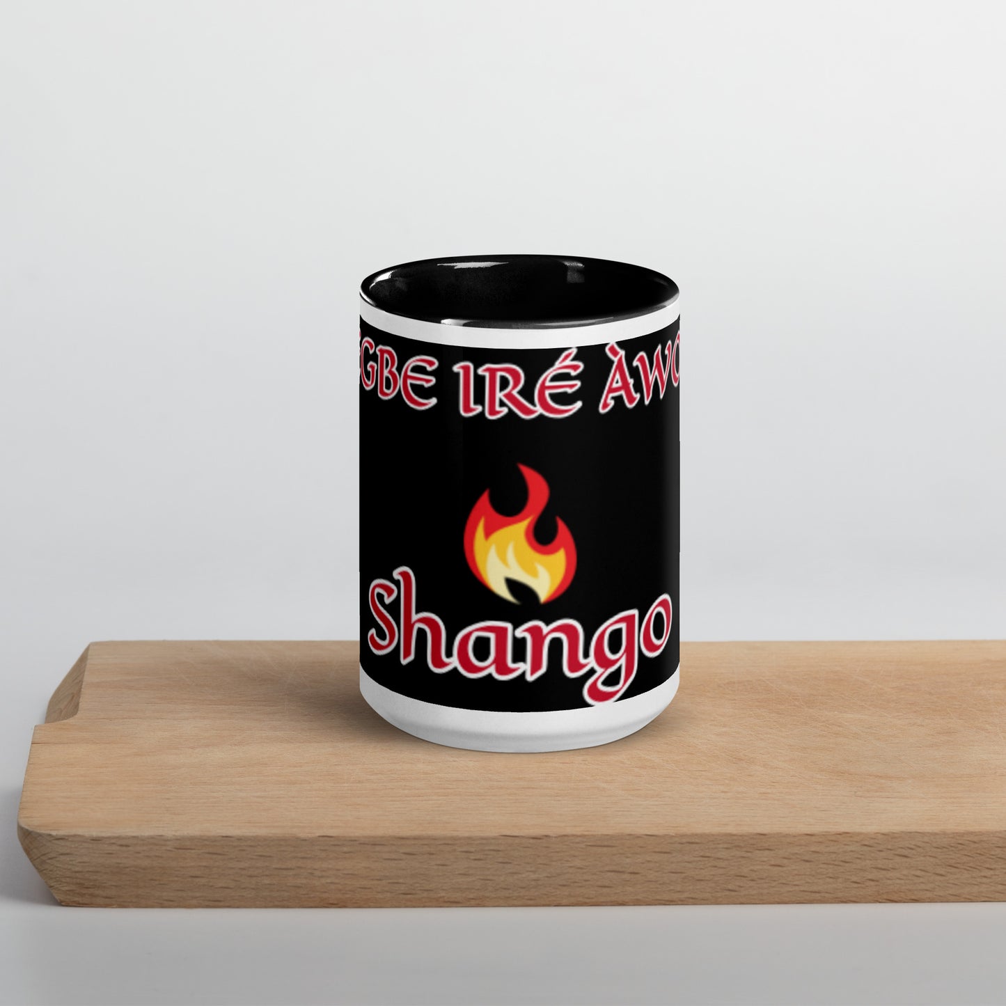 Egbe Shango Black Mug with Color Inside