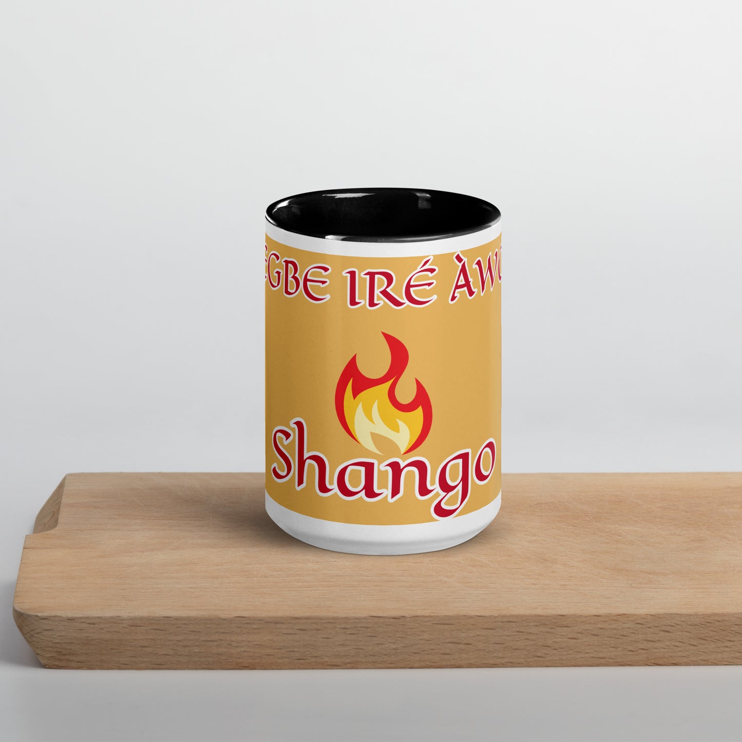 Egbe Shango Gold Mug with Color Inside