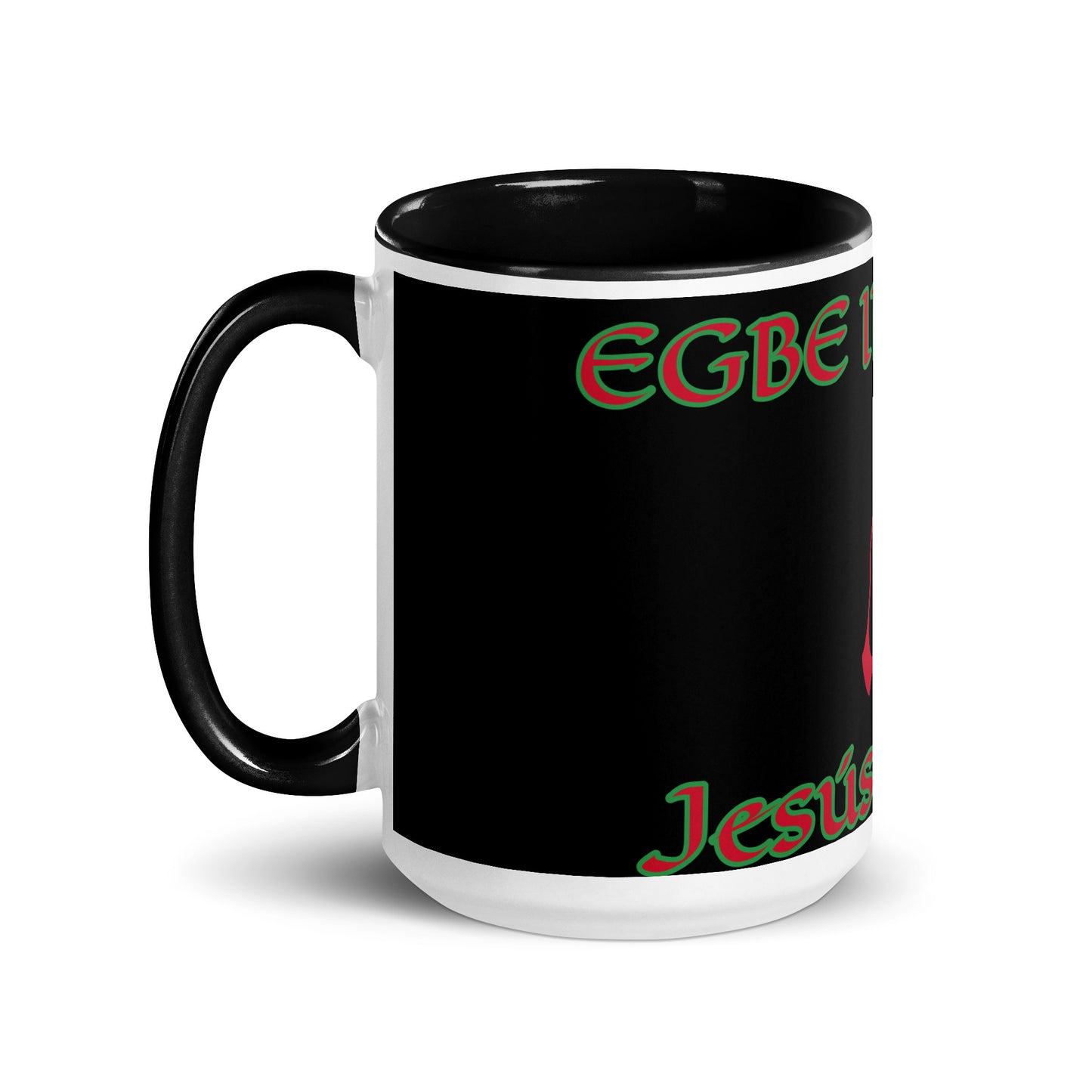 Egbe Jesús Cristo 1 black Mug with Color Inside