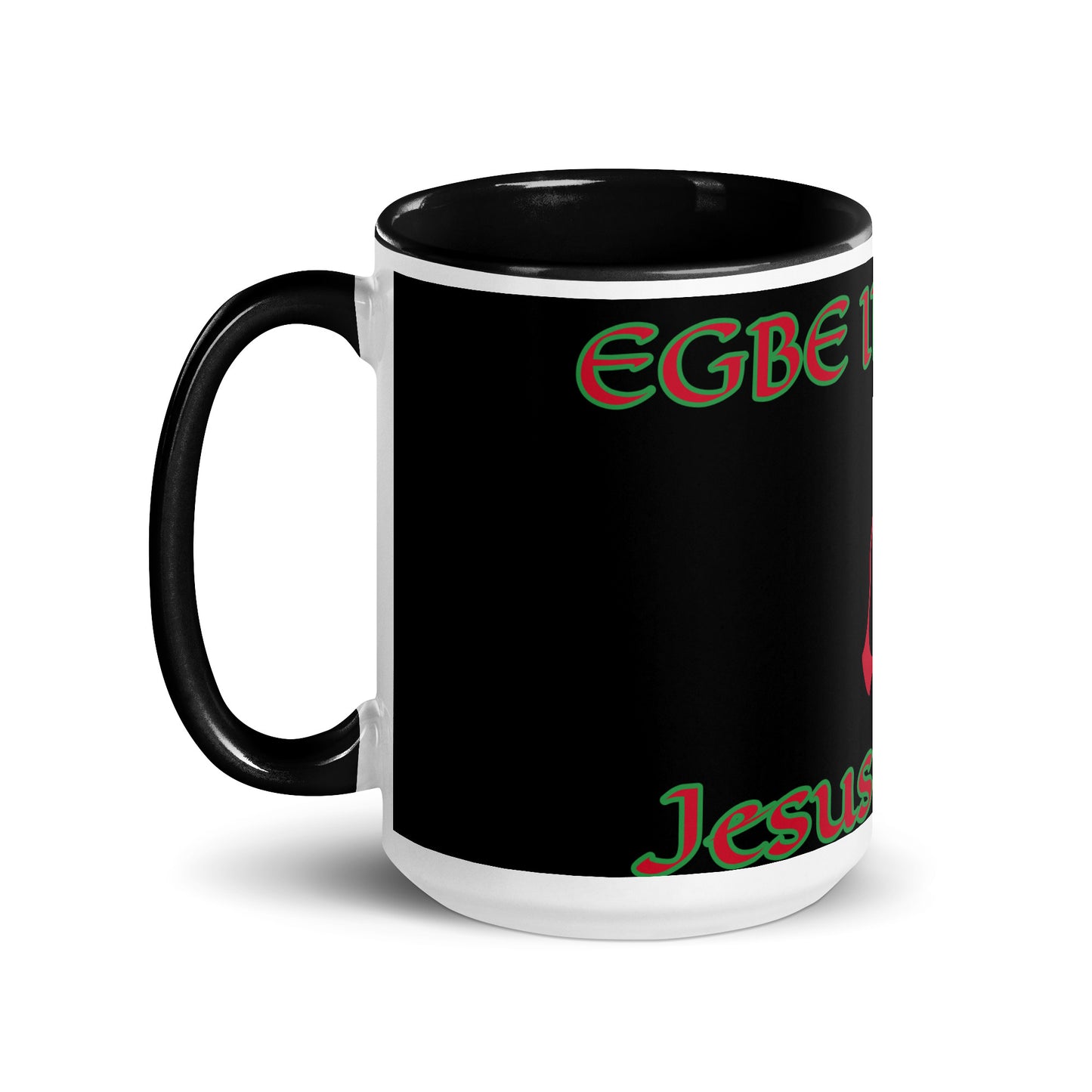 Egbe Jesus Christ 1 black Mug with Color Inside