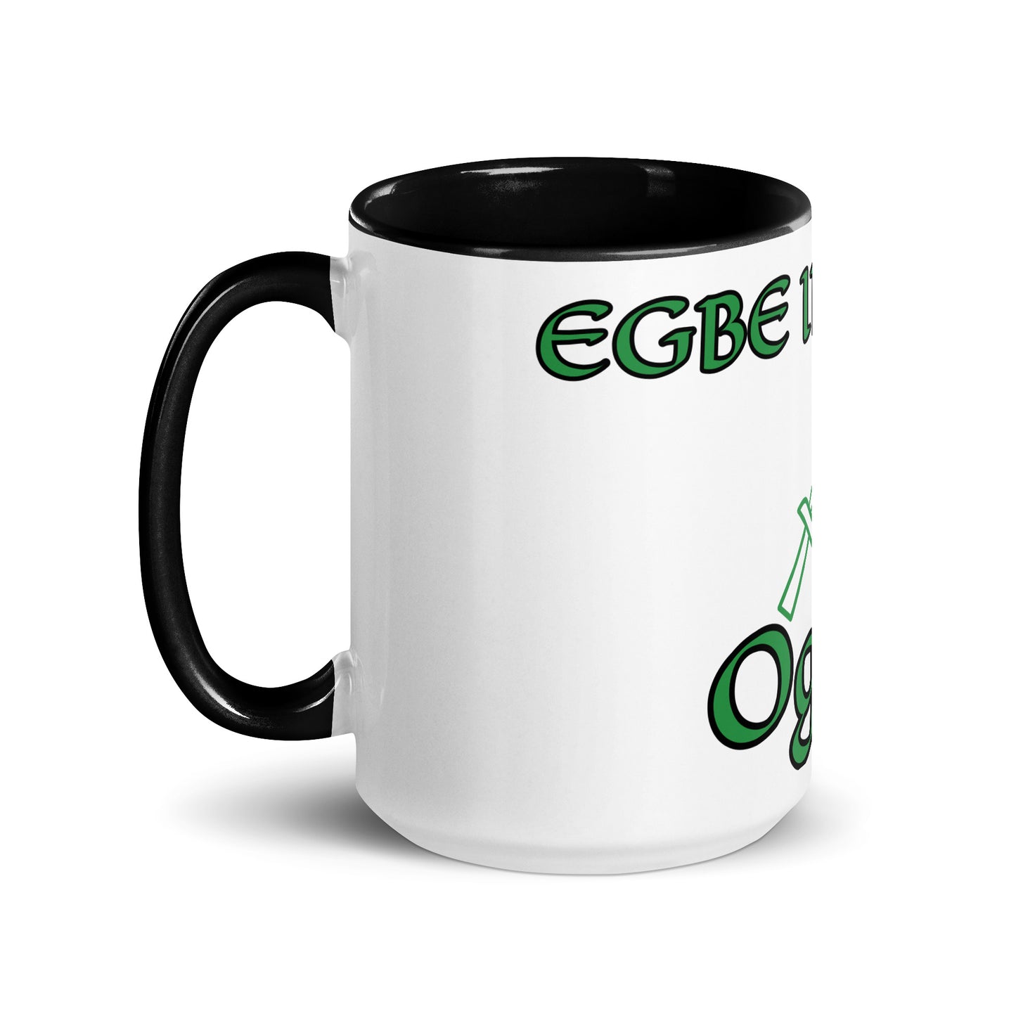 Egbe Ogun White Mug with Color Inside