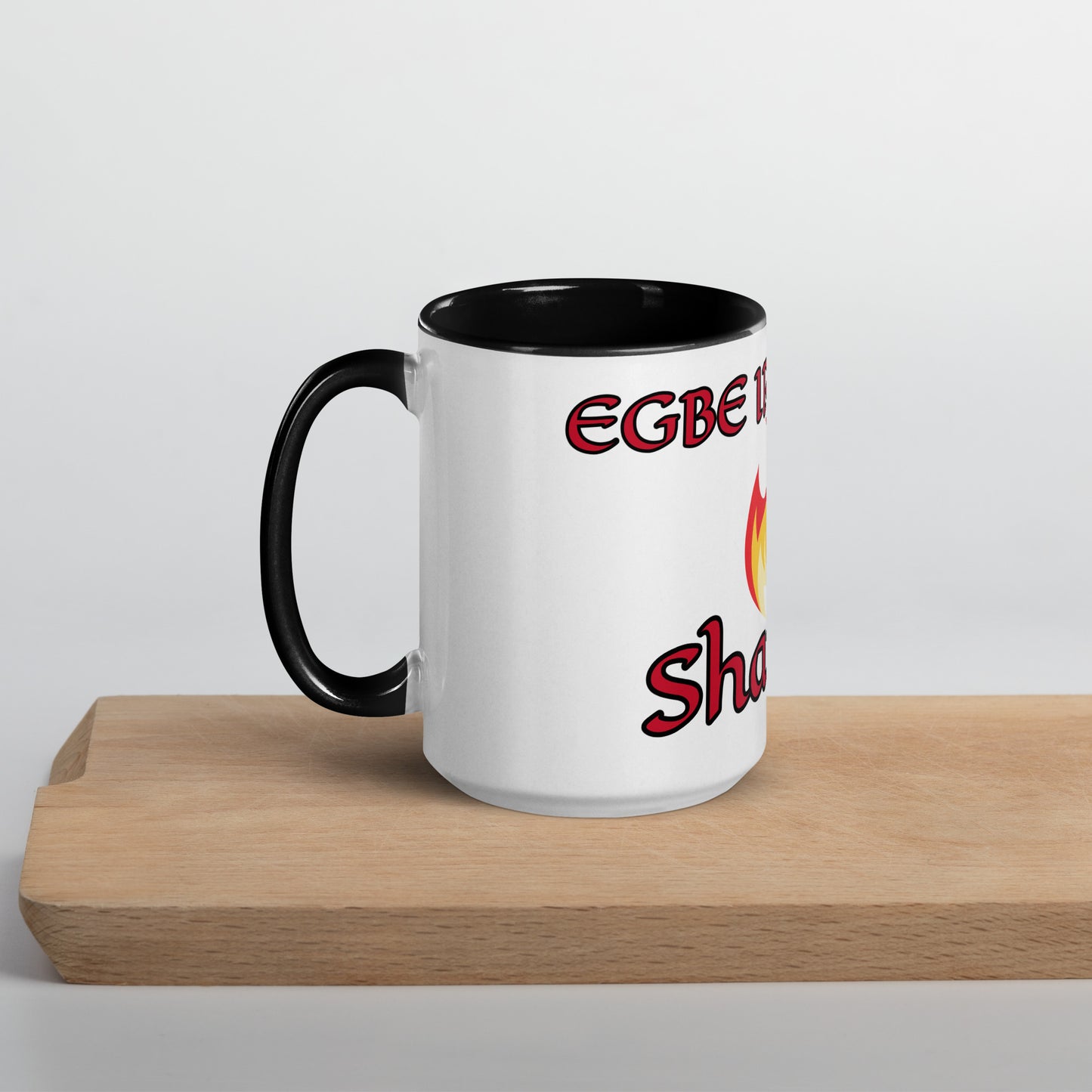 Egbe Shango White Mug with Color Inside