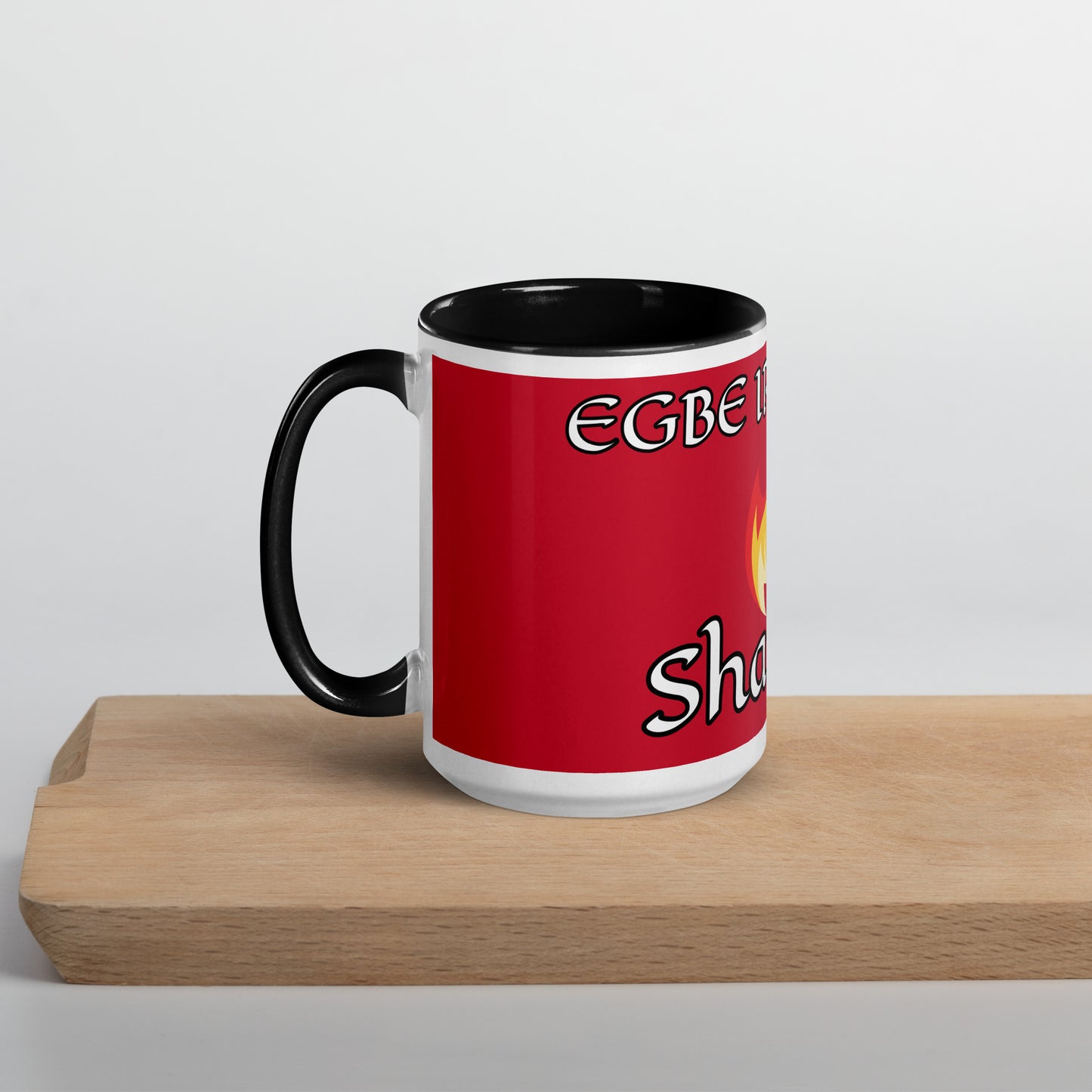 Egbe Shango Red Mug with Color Inside