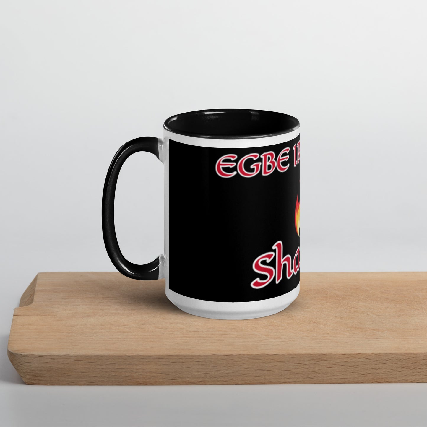 Egbe Shango Black Mug with Color Inside