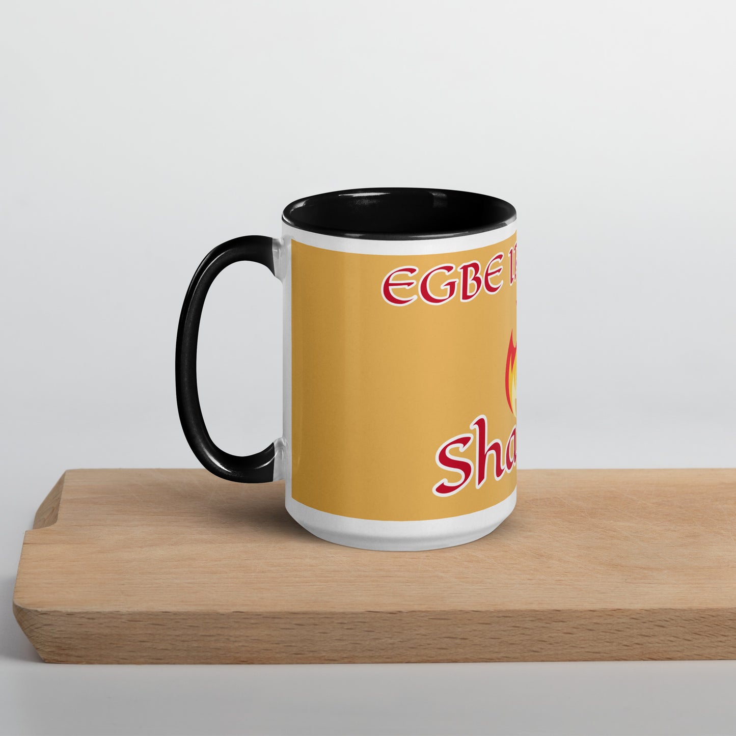 Egbe Shango Gold Mug with Color Inside