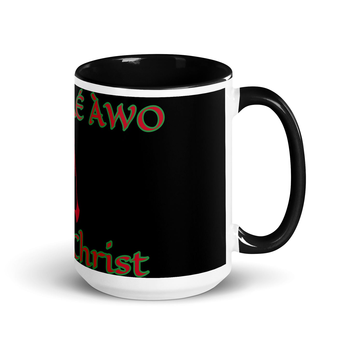 Egbe Jesus Christ 1 black Mug with Color Inside