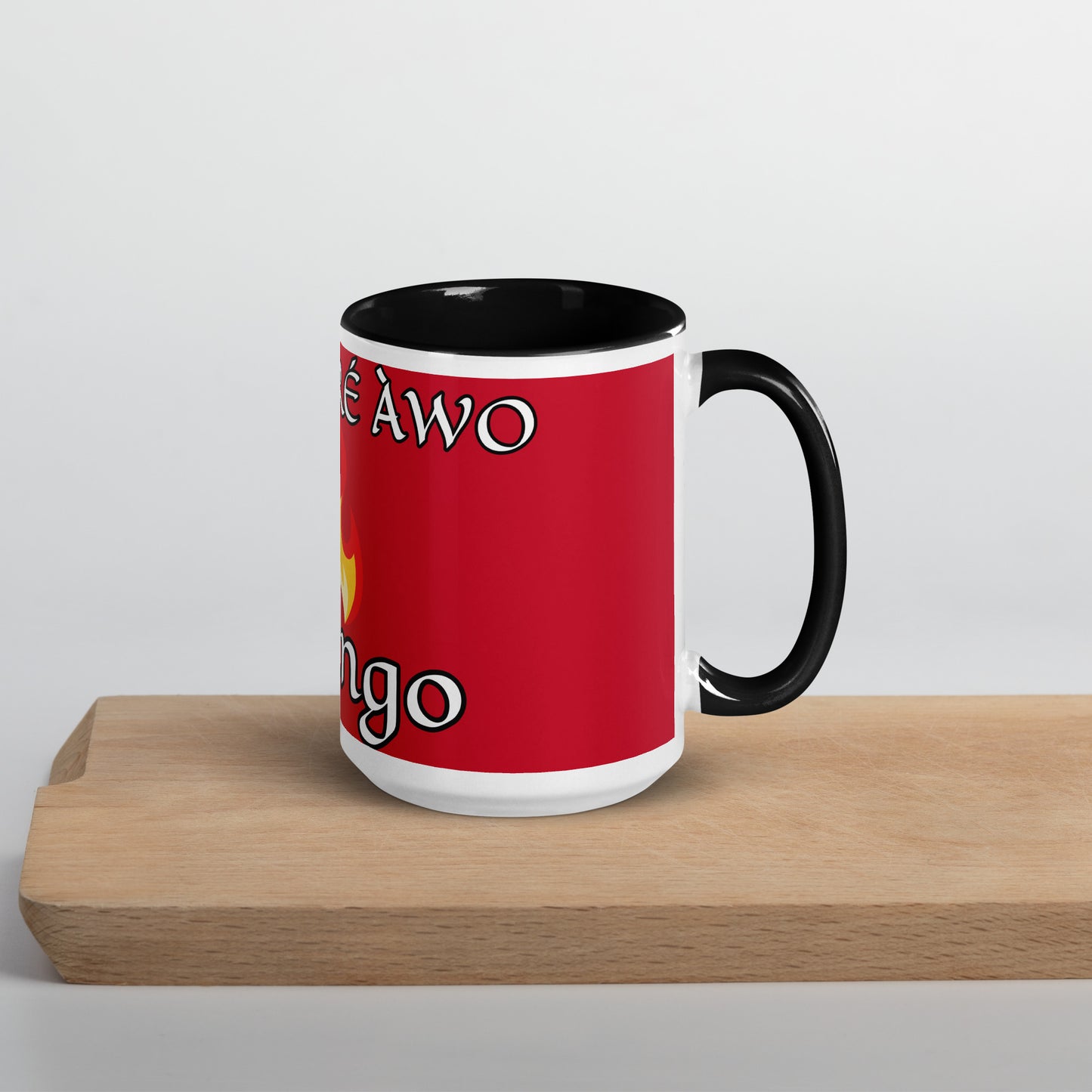 Egbe Shango Red Mug with Color Inside