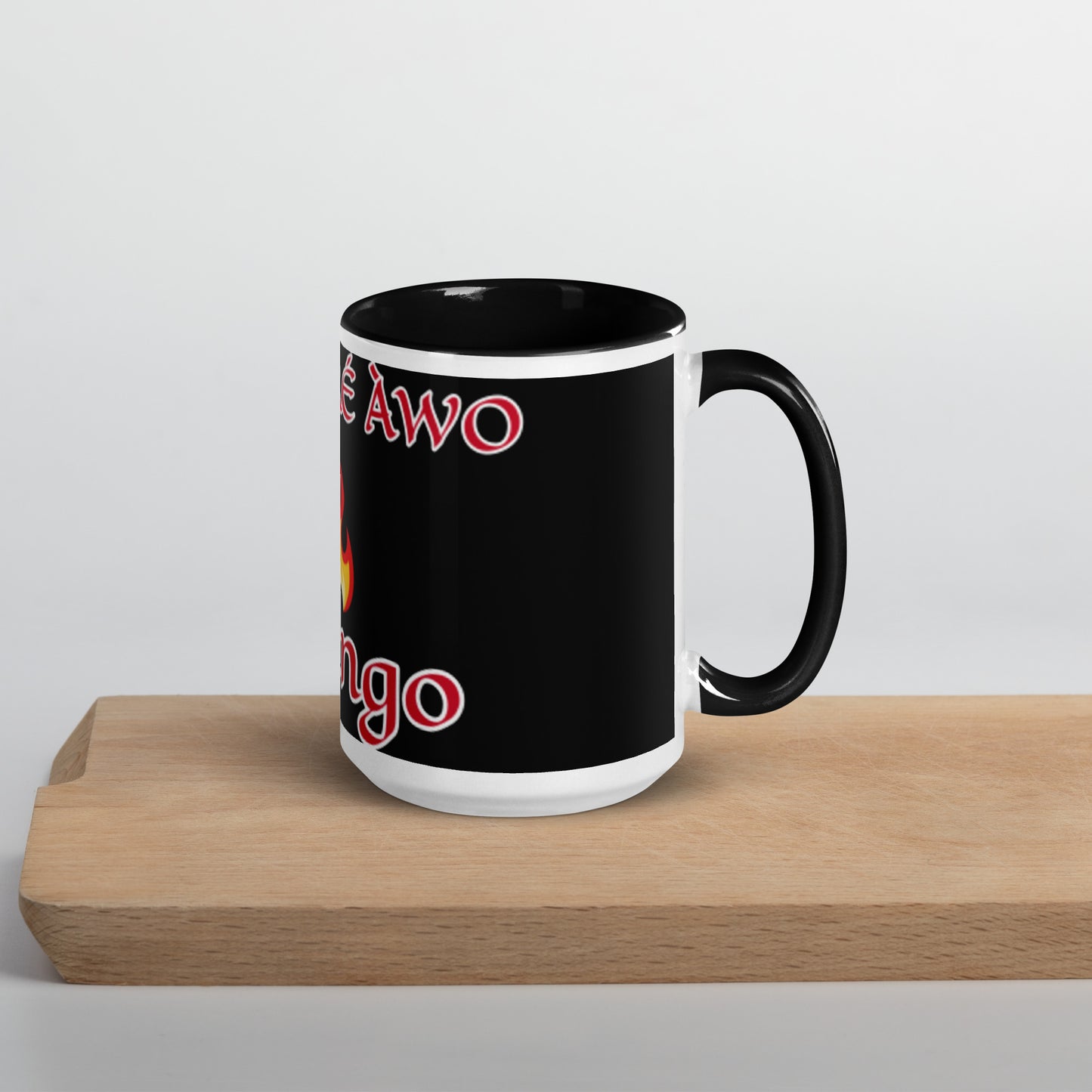 Egbe Shango Black Mug with Color Inside