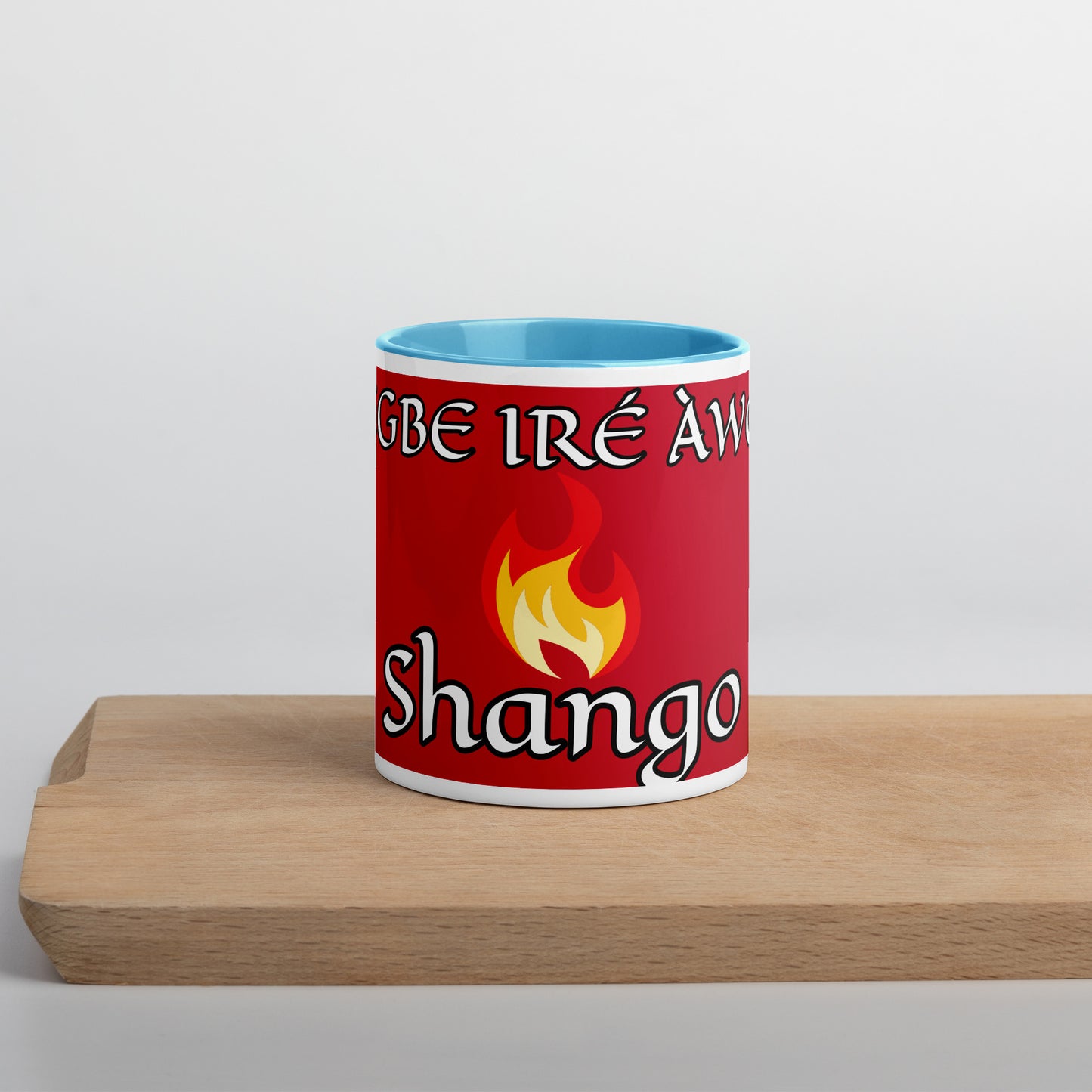 Egbe Shango Red Mug with Color Inside