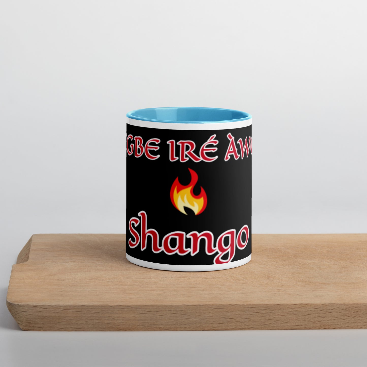 Egbe Shango Black Mug with Color Inside