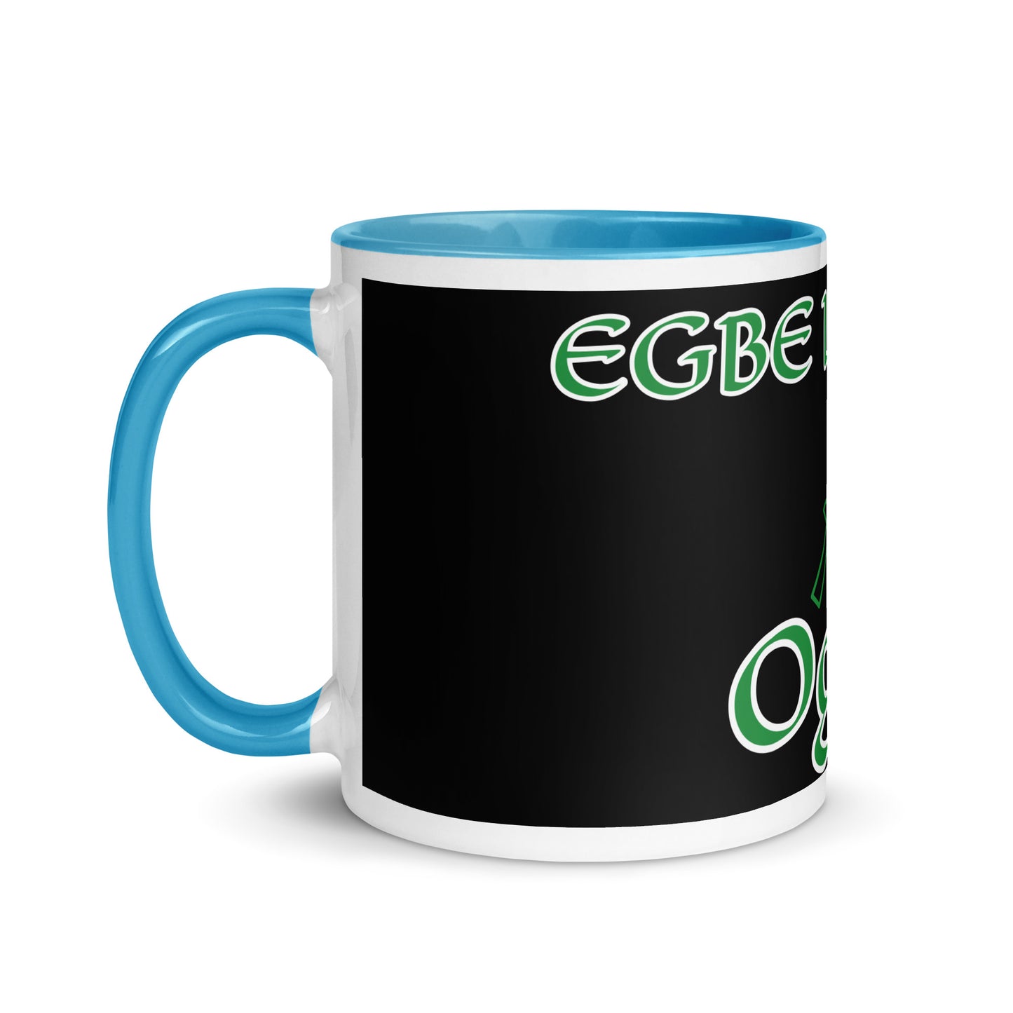 Egbe Ogun Black Mug with Color Inside