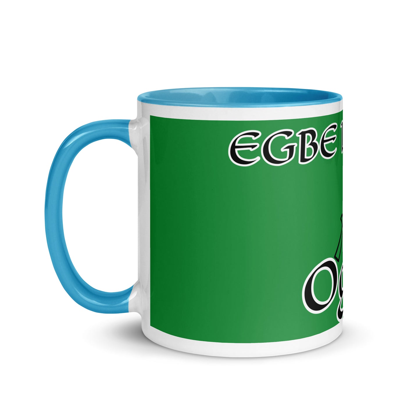 Egbe Ogun Green Mug with Color Inside