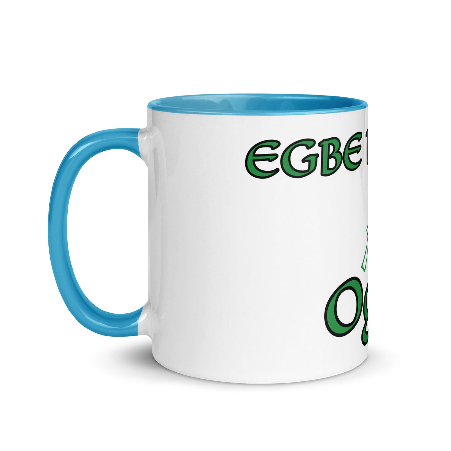 Egbe Ogun White Mug with Color Inside