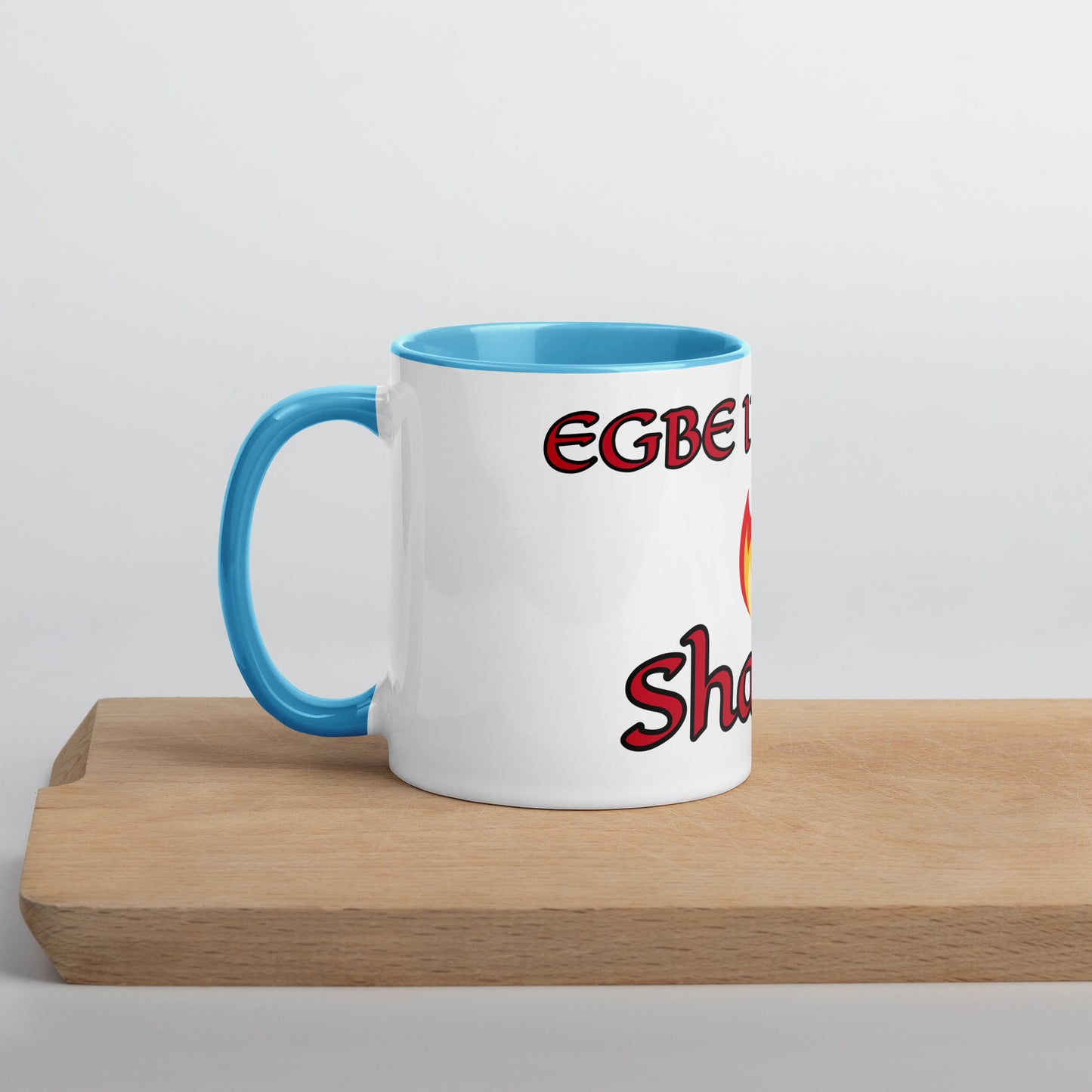 Egbe Shango White Mug with Color Inside