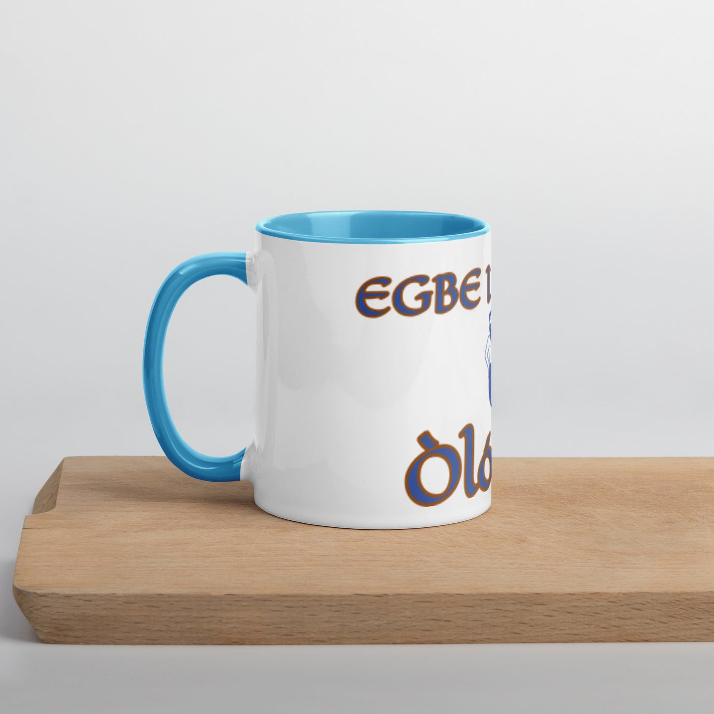 Egbe Olokun white Mug with Color Inside