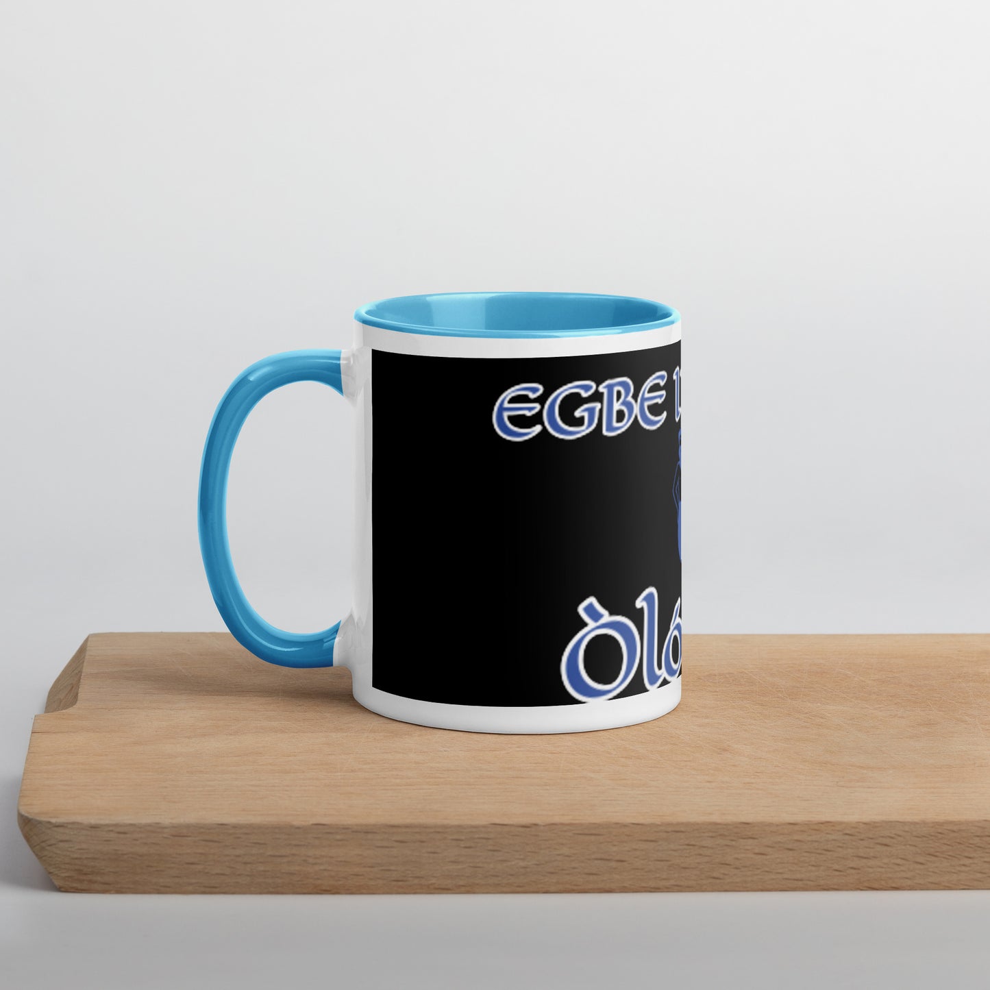 Egbe Olokun black Mug with Color Inside