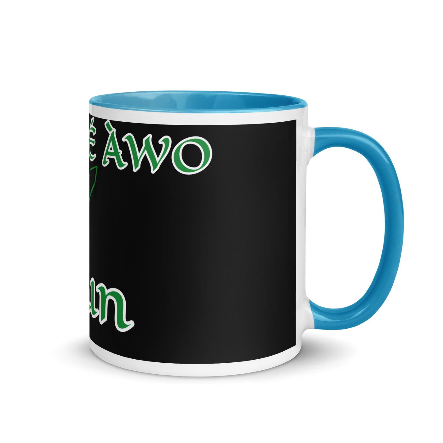 Egbe Ogun Black Mug with Color Inside