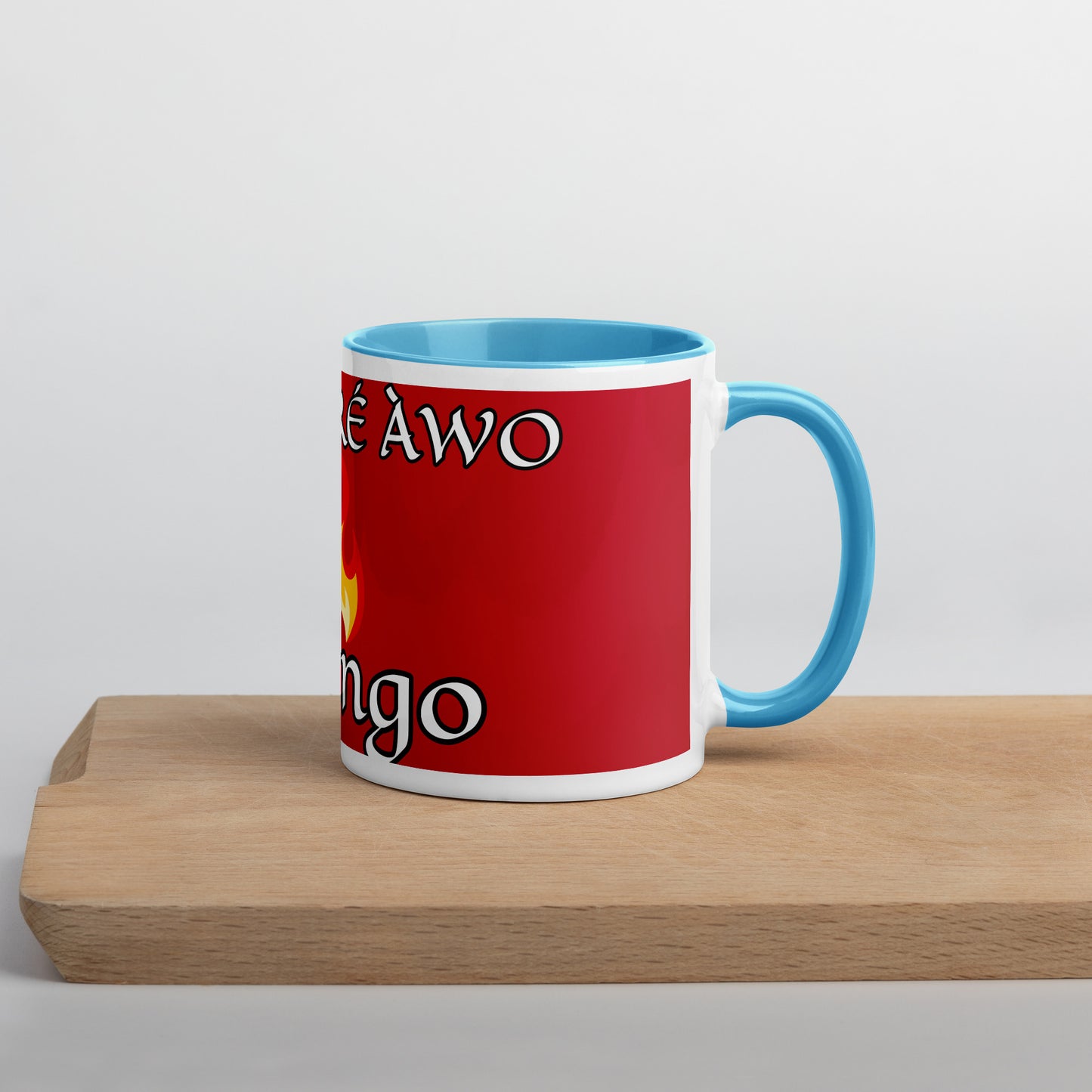 Egbe Shango Red Mug with Color Inside