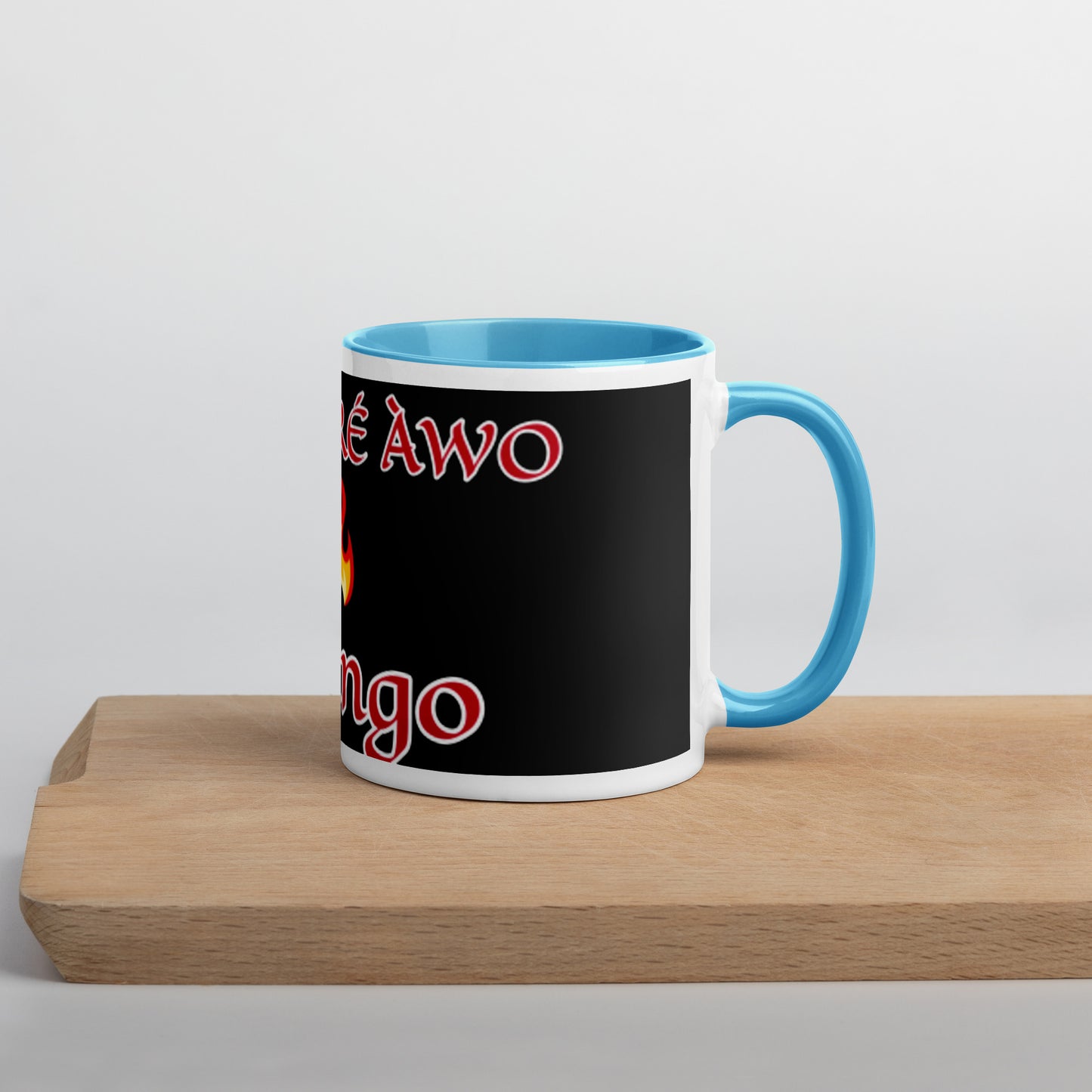 Egbe Shango Black Mug with Color Inside