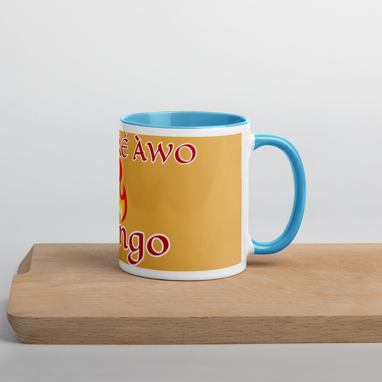 Egbe Shango Gold Mug with Color Inside