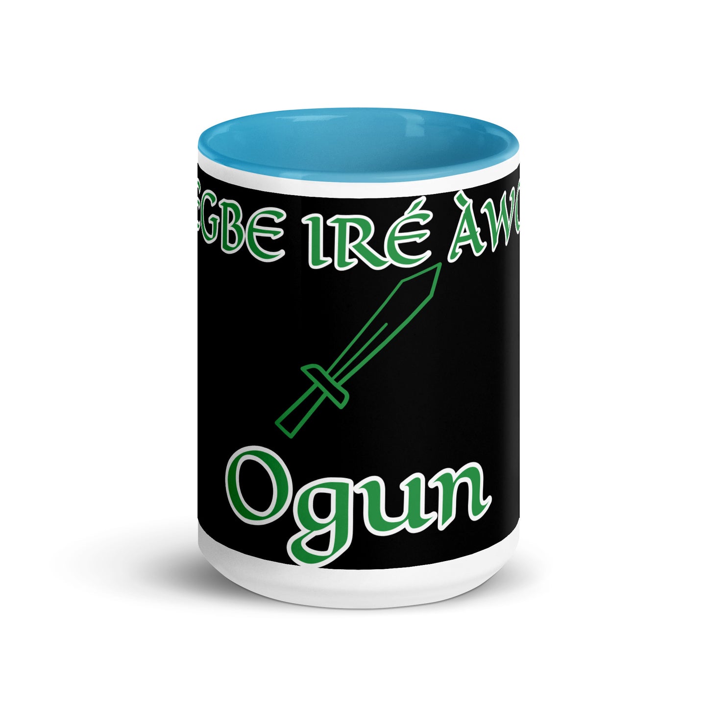 Egbe Ogun Black Mug with Color Inside