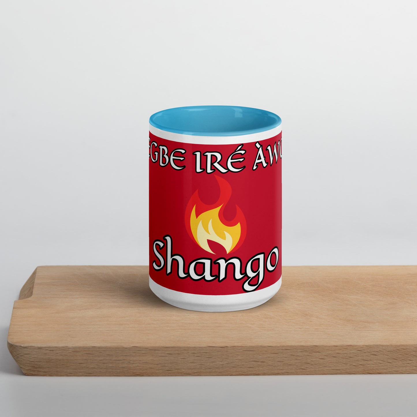 Egbe Shango Red Mug with Color Inside